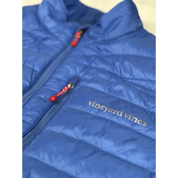 Vineyard Vines Puffer Vest Men’s XL Mountain Weekend Blue Nylon Quilted Full Zip - Picture 9 of 16